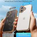 Shockproof for iPhone 16 Case, [Full Camera Protection] [Military-Grade Drop Protection] Protective Anti-Yellow Slim Translucent Matte Skin-Friendly for iPhone 16 Phone Case, Brown