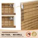 LazBlinds No Tools No Drill Cordless Bamboo Roman Shades, Light Filtering Window Treatment, Roll Up Bamboo Blinds for Windows 29'' W x 64'' H, Dali Native