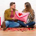 Weysat 2 Pcs Valentine's Day Envelope Throw Pillow Cover, 9 x 15 Inch Pink and Red Heart Throw Pillow Pink Holiday Decorative Love Letter Valentines Day Home Decoration Cushion Cases for Sofa Couch