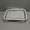 BNYD Plastic Collapsible Dish Drying Rack, Foldable Dinnerware Drainer Organizer for Storage,Kitchen