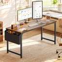 55'' Computer Desk with Fabric Storage Bag & 2 Hooks
Office Desk with Durable Desktop, Large Gaming Desk, Writing Work Study Desk for Bedroom, Home Office, Rustic Brown