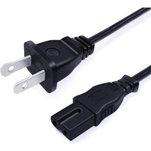 Power Cord Replacement for Vizio D32H-C1 D39H-D0 D43-C1 D50U-D1 E241I-A1 E24-C1 E28H-C1 E320-A1 E320I-A0 E32-C1 E390-A1 E390I-A1 TV 8Ft 2 Prong Polarized Power Cord AC Cable
