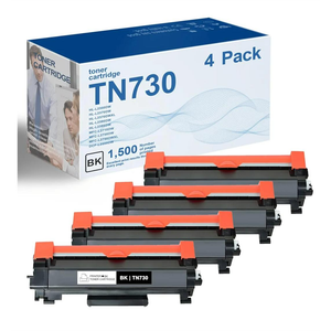 TN-730 TN730 Toner Cartridge Replacement for Brother TN 730 Toner for MFC-L2710DW DCP-L2550DW MFC-L2750DW HL-L2350DW HL-L2390DW HL-L2370DW HL-L2395DW Printer(4-Pack,Black), TN730-4PK