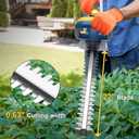 Hedge Trimmer for Dewalt 20V Battery, Cordless Hedge Trimmer with 22'' Dual-Action Blade, 1600RPM, 3/5'' Cutting Width, Rotating Handle & Dual Switch Design (Battery Not Included) (Navy Blue)