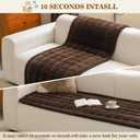 MYSKY HOME Couch Covers for 3 Cushion Sofa Pet Friendly, Couch Cover for Dogs, Sofa Covers for Pets Washable, Soft Non-Slip Sofa Slipcovers Furniture Protector Covers, Chocolate, 27.6" x 70.9"