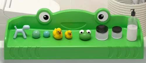 MMIOFANT Splash Guard for Bath Tub-Bathtub Caddy Tray with Play Shelf-Bathtub Shelf Over Tub for Kids' Toy-Bathroom Toy Organizers and Storage-Bath Side Table Toy Holder for Kid Baby Toddlers (Green)