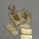 Door Hinges Satin Brass - 24 Pack Gold Door Hinges 3.5 Inch Rounded Interior Door Hinge with 5/8" Radius - 3 1/2 Inches Flat Iron Brass Hinges for Residential Standard Doors