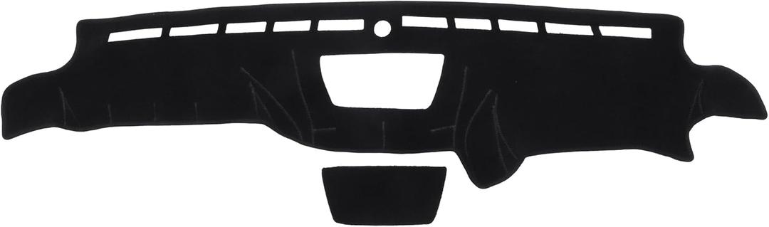 Car Dashboard Cover Mat Compatible for Jeep Wrangler JK 2007-2017, Protective Polyester Black Center Console Interior Trim Dash Board Mat