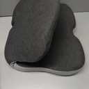 Orthopedic Cushion,Ergonomic Memory Foam L-Shaped Integrated Seat Cushions with Adjustable Strap,Ultra Breathable Non-Slip Design for Office Chair,Car,Wheelchair (Black+Gray)