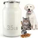35 lb Dog Food Storage Container, Airtight 304 Stainless Steel Bin