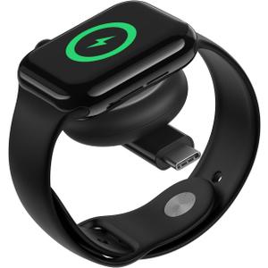Belkin Portable USB-C Apple Watch Charger - MFi-Certified USB-C Charger for Apple Watch Series 9, 8, 7, Ultra - Compatible with MacBook, iPhone 16 & More - Black