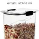 Rubbermaid Brilliance 14-Piece Food Storage Container Set with Scoops Airtight BPA-Free for Kitchen and Pantry Organization