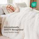 EMME Luxury White Fuzzy Duvet Cover Set King Size 3 Pieces Fluffy Comforter Cover Set for King Bed Shaggy and Plush Soft Bedding Duvet Covers (White, King), King/Cal. King