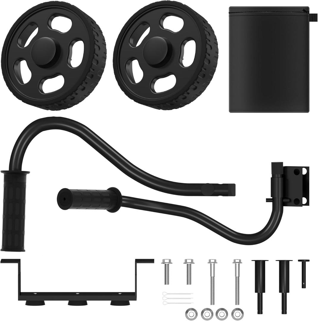 Generator Wheel Handle Kit Compatible with WEN GNA410, 40065 Generator Wheel Kit for Champion 2800-4750-Watt Generators Replacement Parts 3000-5500-Watt or Higher, Folding Handle and Never-Flat Tires
