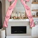 Large Pink Ribbon Bow Room Decor Garland, 39x67Inch Giant Coquette Bow Decor Hang Backdrop Wall for Bachelorette Party Decorations, Birthday Party, Baby Shower, Wedding, Bridal Shower