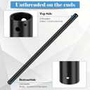24Inch Black Unthreaded Ceiling Fan Downrod with 6 Wires