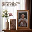 Wooden Cremation Urns for Human Ashes 20 lbs - Decorative Funeral, Burial Urn for Adult Female & Male - Wood Urn for Women, Men & Loved Ones - Butterfly