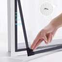 Magnetic Window Screen - DIY Window Screen Window Screens for House Windows Anti Mosquito Mesh Magnetic Screen Window Adjustable Net Fiberglass Fine Screen with Grey Mesh (24''x32'')