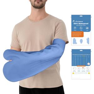 3 x Waterproof Cast Cover for Shower & Swimming Reusable, Skin-Friendly Arm Protector with Medical-Grade Seal - Doctor Recommended for Injuries, Surgery Recovery (S/M/L/XL) (Large (Adult)