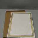 Sustainable Greetings 50 Sheets Gold Foil Award Certificate Paper 8.5 x 11 for Printing - Blank Cardstock for Graduation, Diploma and Achievement (White Awards Certificates)