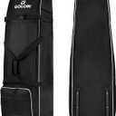 Premium Golf Travel Bag with Wheels - Heavy Duty 600D Polyester, Universal Fit (Fits Up to 51") (Dark Black)