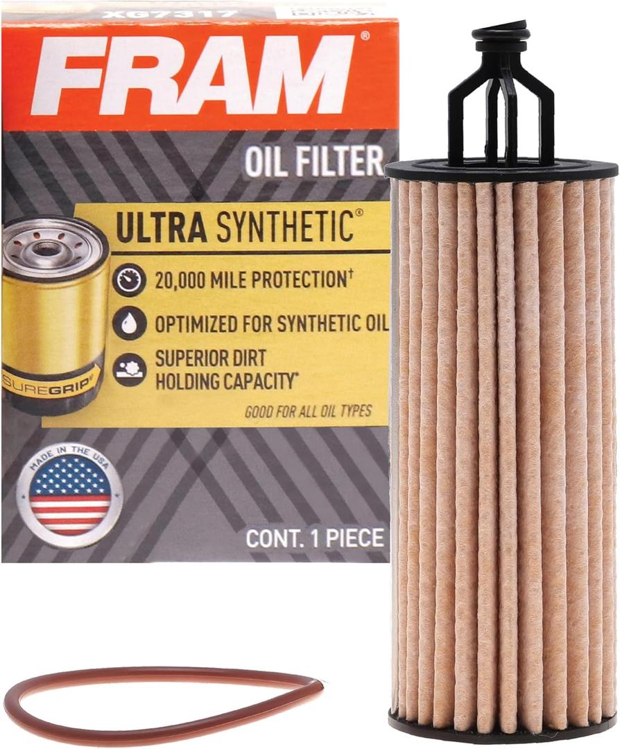 FRAM Ultra Synthetic XG11665 20K Mile Change Automotive Replacement Engine Oil Filter for Synthetic Oil Changes, Premium Vehicle Engine Protection Oil Filter for Select Vehicle Model Years (One Size)