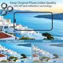 2 x Compatible for iPhone 11, 11 Mini, 11 Pro & iPhone 11 Pro Max Camera Lens Protector (3+1 Pack) - Bling Sparkling Glitter, Anti-Scratch Camera Cover with Tempered Glass, Case Friendly (Black)