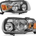 AUTOSAVER88 Headlight Assembly Compatible with 2005 2006 2007 Ford Escape Headlamp Replacement with Clear Lens, Amber Reflector, Black Housing