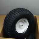 20x8-8 Lawn Mower Tires with Rim (3/16" Keyway), Replaces for Natural Rubber Turf Tires 20x8.00-8 (check Tire Sidewall) Pneumatic 4 Ply Tubeless |3.5" Offset | Bore ID 3/4"|965 Pounds Capacity (2 Pcs)