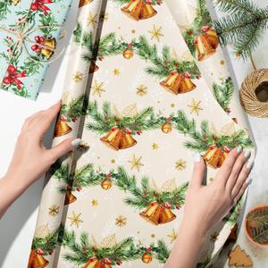 Anor Wishlife Christmas Wrapping Paper,Xmas Wrapping Paper Roll,Holiday Wrapping Paper,20 * 27inch Christmas Party Decorations for Office,Home,Classroom(12pcs)