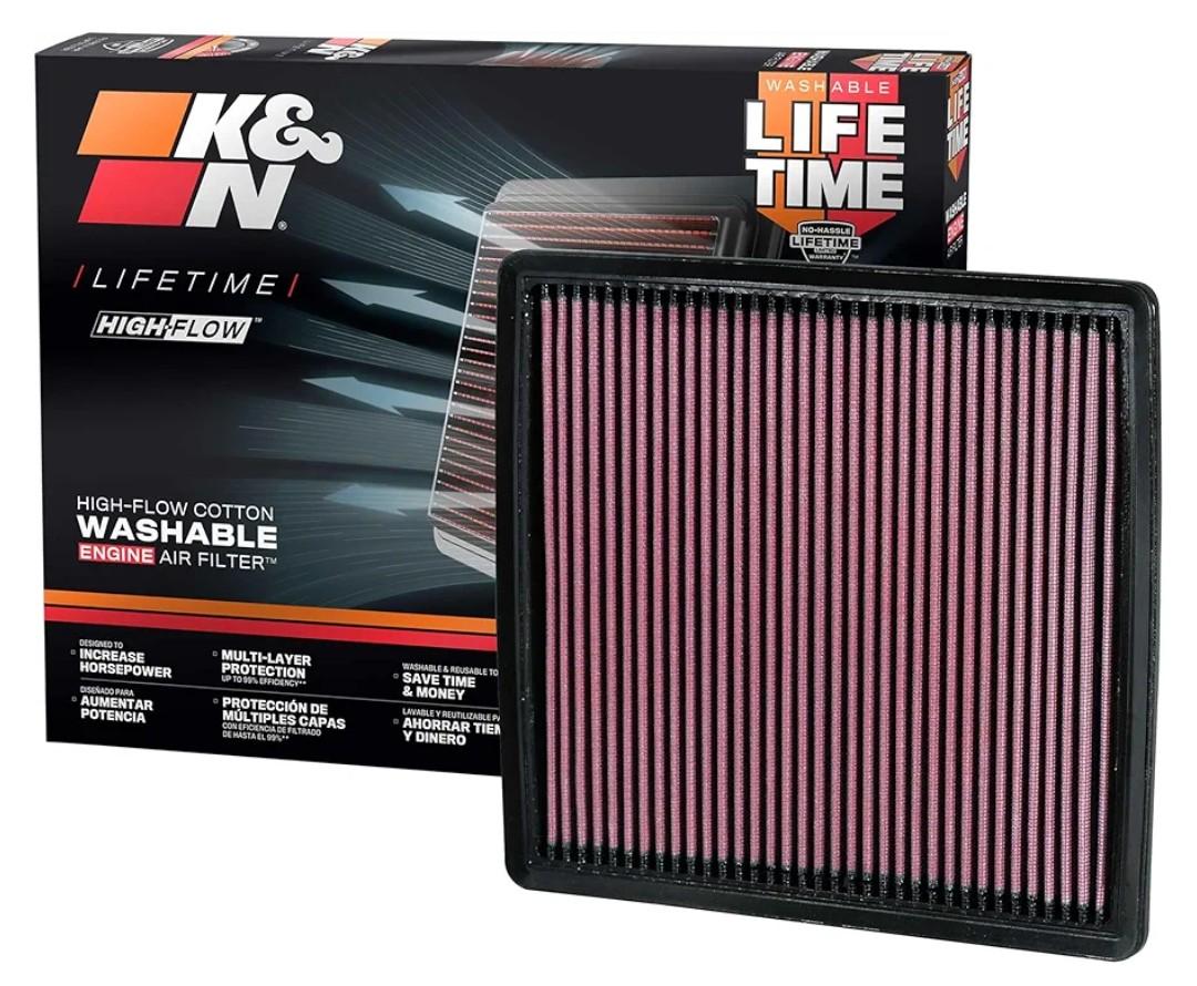 K&N High-Flow Original Lifetime Engine Air Filter: Increase Performance, Premium, Washable: Compatible with 2007-2026 FORD/LINCOLN: Expedition, F150, F250, F350, F450, F550, F560, Navigator, 33-2385