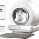 Self Cleaning Cat Litter Box, Ultra-Safe Protection Automatic Cat Litter Box, APP Control/Lower Entry/Large Capacity with 3 Rolls Liners & Mat