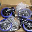 5 Inch Caster Wheels Heavy Duty Stem Caster 2200Lbs, Threaded Stem Casters 1/2"-13 x 1(Stem Diameter 1/2", Stem Length 1"), Swviel Locking Caster Set of 4, Industrial Castor Wheels for Cart,Furniture