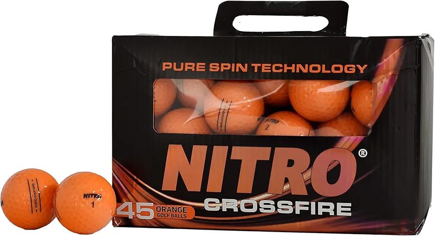 Nitro Crossfire 45 Golf Balls, 3- Pack - Orange