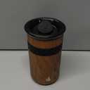 Elemental Artisan Insulated Tumbler, Triple Wall Coffee Travel Mug, Reusable Stainless Steel Coffee Tumbler with Ceramic Lid, Thermal Coffee Cups for Hot (6 Hrs) & Cold (18 Hrs), 12oz - Teak Wood