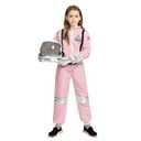 Spooktacular Creations Halloween Astronaut Costume for Kids, Unisex Blue Astronaut Outfit Set with Helmet, Toddler Pilot Jumpsuit for Halloween Costume Dress-Up Party (Small, 5-7 yrs)