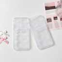 NITITOP Compatible with iPhone 12 Case Clear with Card Holder Cute Bow Knot Love Heart Design for Women Girls Soft TPU Shockproof Wallet Case Protective Phone Cover - White