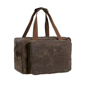 Kaaltisy 16oz Waxed Canvas Tool Bag – Robust Zipper Garden Tools Tote with 3 Compartments & Padded Handle (Grey) – Tool Organizer for Gardening Wire Cutters Goggles