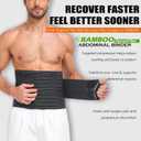 Abdominal Binder for Men and Women Post Surgery & Postpartum Recovery Hernia Support Belt Waist Trainer for Men Adjustable Compression Wrap (Black,XL)