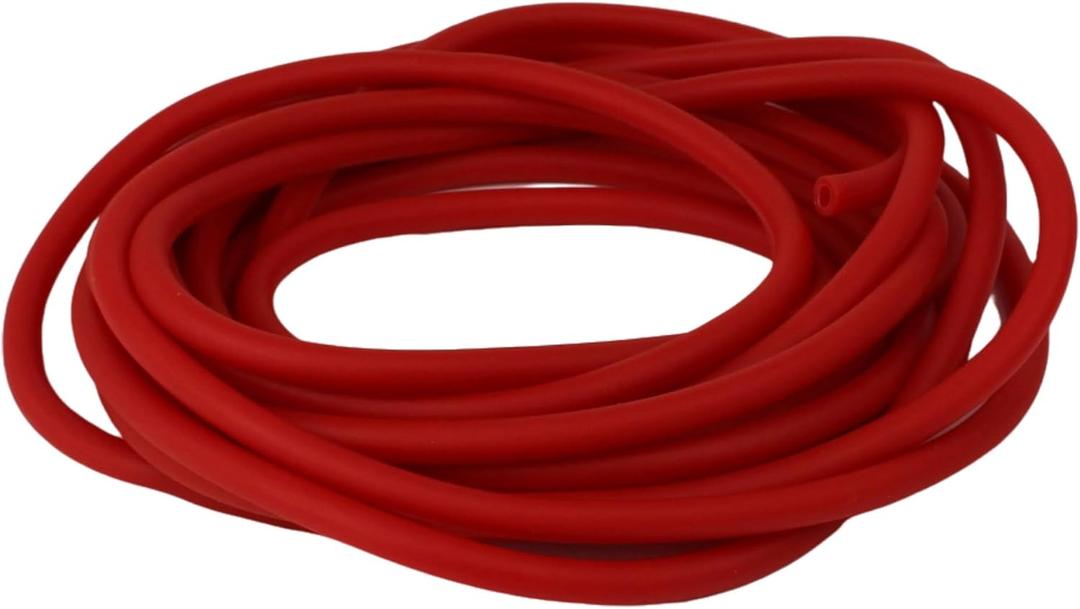 Guyker Natural Latex Rubber Tubing Tube 1/8" (3mm) ID x 1/4" (6mm) OD Speargun Band Slingshot Catapult Tube Rubber Hose 5M Length, Red