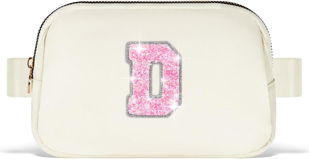 Uygafly Graduation Gifts for Teens Kids Daughter Sister Her - Birthday Gifts for 3 4 5 6 7 8 9 10 11 12 13 Year Old Girls, Fanny Pack Crossbody Bag Belt Bag Cute Trendy Stuff | Cream, Initial D