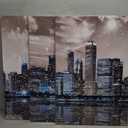 SERIMINO Chicago Skyline Wall Art for Living Room, Modern City Pictures Canvas Wall Decor for Office Bedroom 3 Pieces Set Night Scene Prints Paintings for Home 16"X24"