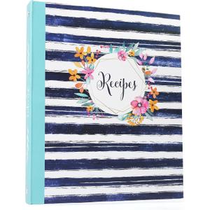 LotFancy Recipe Binder, 8.5 x 10, with 60 Blank Recipe Cards 4x6, 30 Plastic Page Protectors, 6 Tabbed Dividers, 24 Labels, Mothers Day Gift - Kitchen Recipe Card Cookbook Binder Organizer Kit