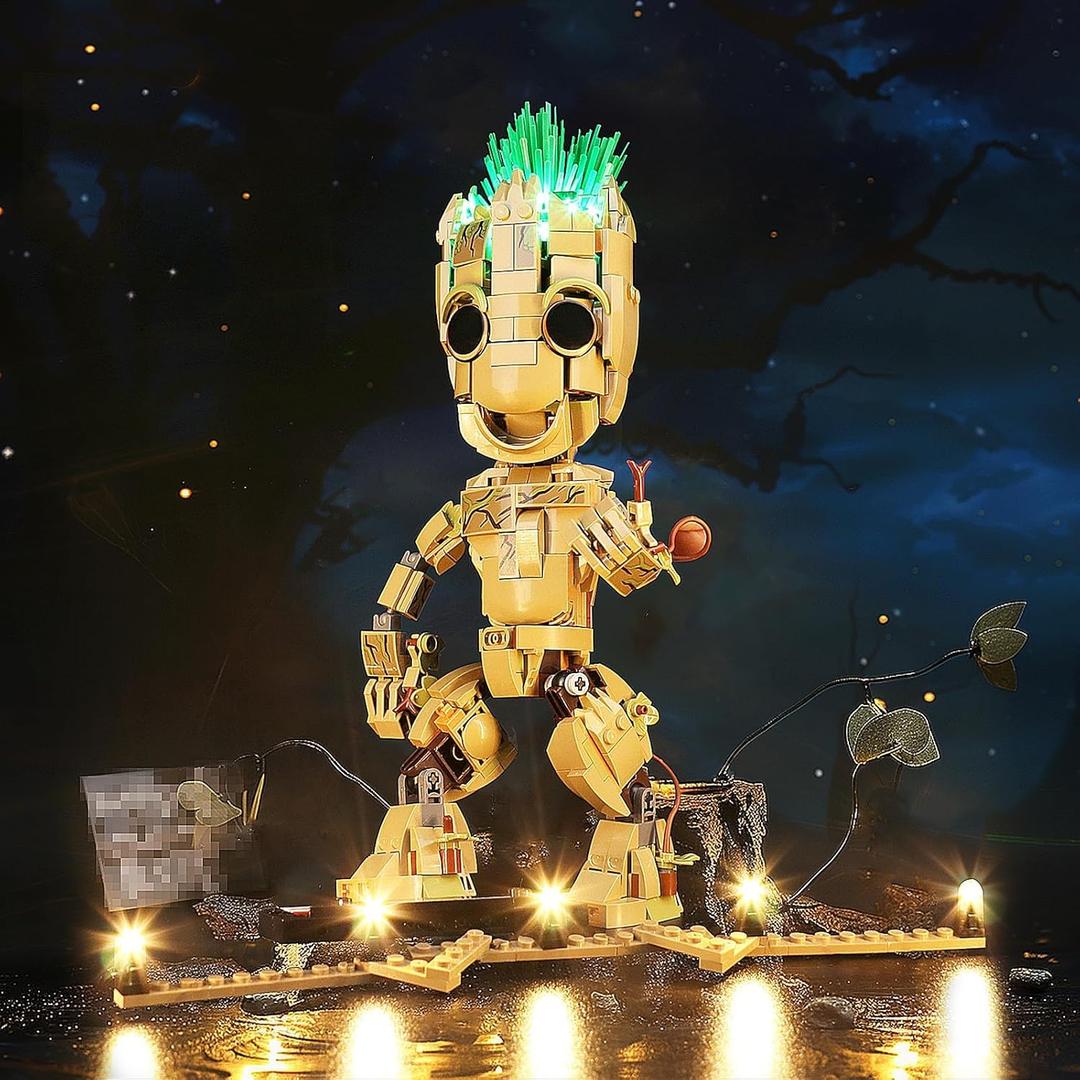 LED Lighting Compatible with Lego I am Groot 76217, Light Kit Compatible with Lego 76217, Giving Light to Model, NOT Included The Model Set?Music Version?