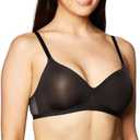 Hanes Women’s Oh So Light Comfort Flex Fit Wire Free Bra, black/ Nude, XL