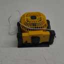 10400mAh Solar fan with LED Lantern, Camping Fan with Solar Panel, 7W Rechargeable Solar Powered Fan for Outside, Quiet Battery Operated Tent for Picnic, Barbecue, Fishing, Travel (Yellow)