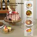 Acacia Wood Cake Stand with Lid, 12in Cake Stand with Acrylic Dome, 2-In-1 Cake Display Stand for Charcuterie Board, Chips & Dips, Fruit Platter, Wedding, Birthday, Parties