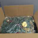 Christmas Garland with Lights, 9 Ft Real Touch Winter Pine Garland, Green Artificial Greenery Garland for Table, Stairs, Door, Christmas Decor for Home Wedding Fireplace Party