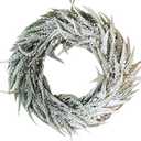 12.6 Inches Christmas Wreaths for Front Door, Wreath Christmas, Winter Wreath with Snowflake for Front Door, Wedding, Home, Fireplace, Party Decorations (White_02)