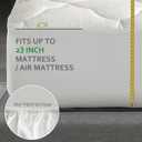 King Size Air Mattress Topper Cover, Thick Quilted Mattress Topper, Viscose Made from Bamboo Pillow Top King Mattress Pad with Deep Pocket Fits Up to 23 Inch Mattress